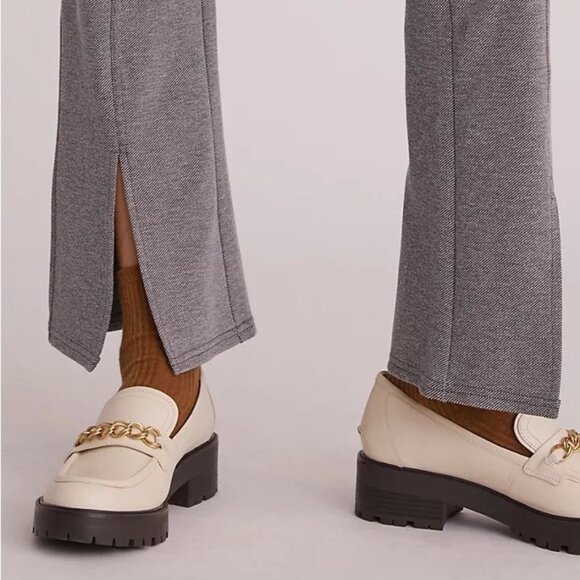 Maeve Gray Seamed Flare Pants - Picture 3 of 13